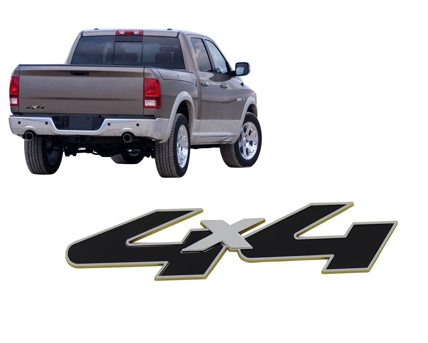 Хром Черный 4X4 для авто внедорожник крыло багажник эмблема багажника Наклейка