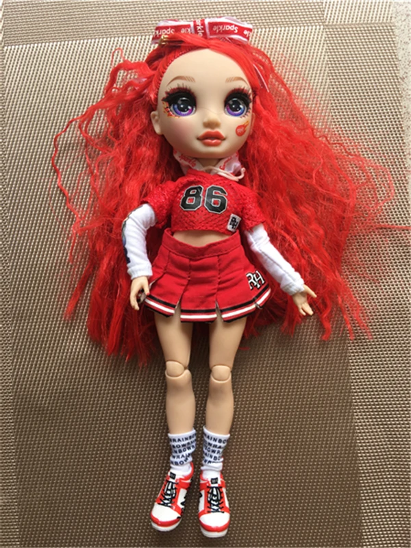 Rainbow Original Big Eyes Colorful Hair Doll Head Joints Movable Yoga White Body Boots Accessories | Игрушки и хобби