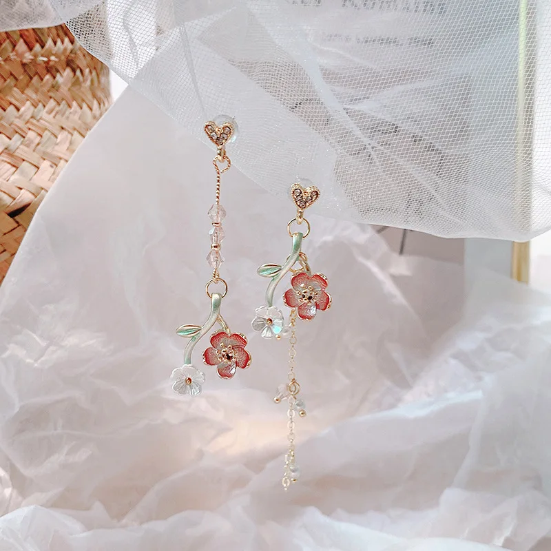 Иголки японский стиль элегантные тонкие сладкие розовые Вишневое дерево ветка