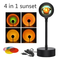 sunset lamp sunset projection lamp 180 degree rotation romantic led night light projector for photography home bedroom decor