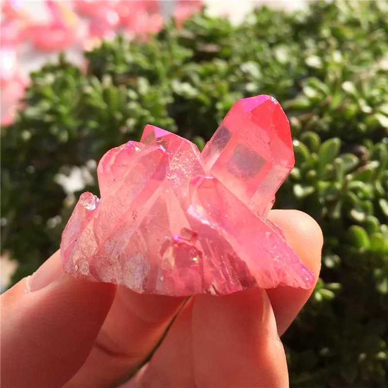 2 шт. потрясающие радужные образцы минералов из титанового кварца | Дом и сад