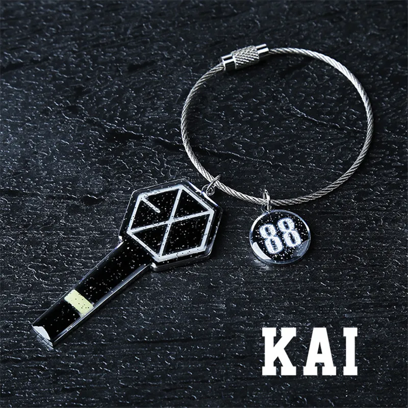 KPOP EXO Planet 5 разведка акриловая световая палочка подвеска брелок держатель пальца сумка аксессуары KAI LJJ190