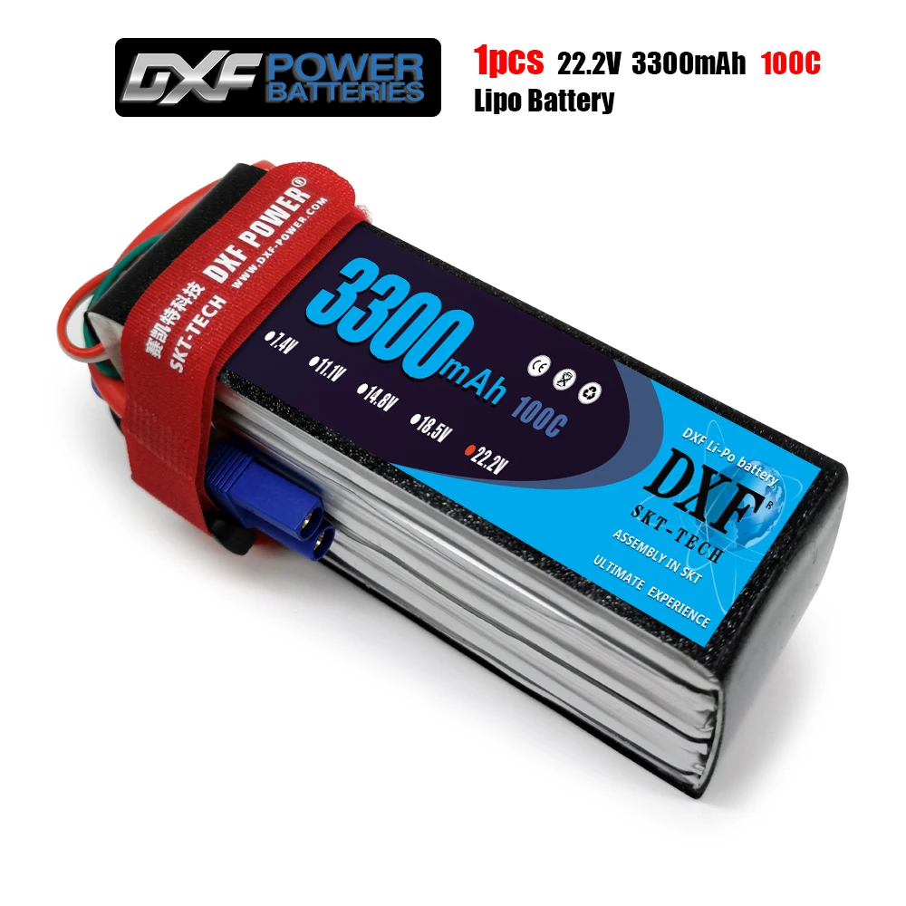 2 шт. DXF Хорошее качество RC Lipo батарея 6S 22 в 3300 мАч 100C Max 200C для самолета дрона