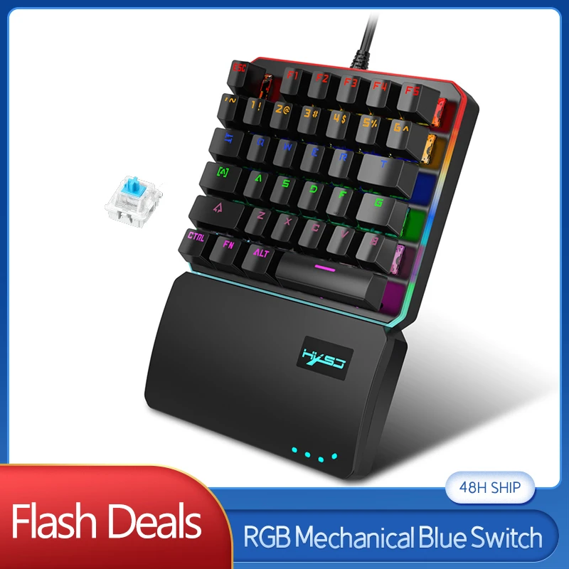 Новая Механическая клавиатура с синим переключателем профессиональная игровая