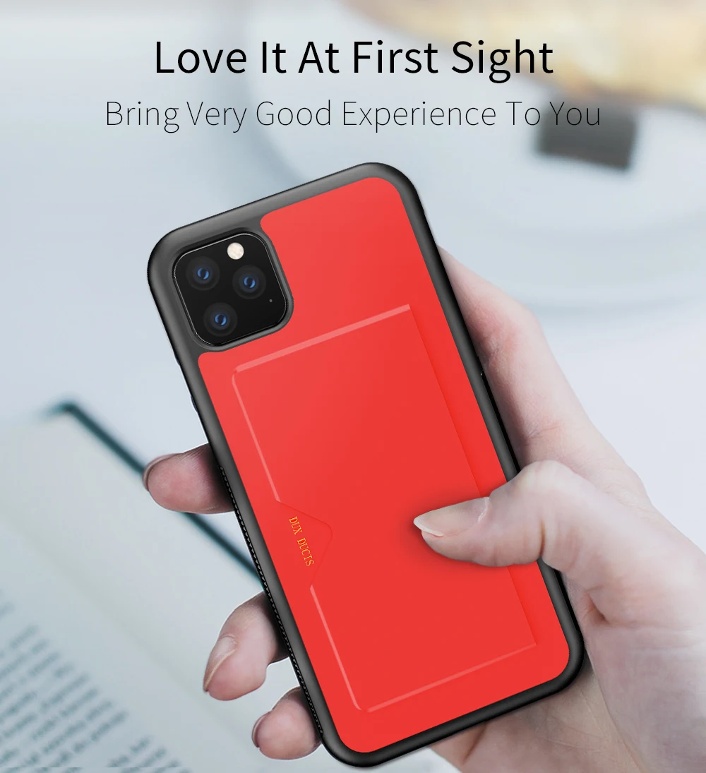 DUX DUCIS PU кожаный чехол для карты для iPhone 11 Роскошный кошелек карта задняя крышка для iPhone 11 Pro Max противоударный чехол Funda