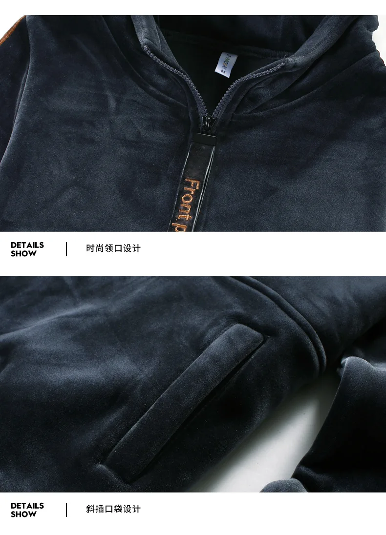 Three-piece Tracksuit Women Warm suede Thicken Autumn/winter Hoodie Harem Pants Blazer Plus Size Windproof Tennis Apparel Warm