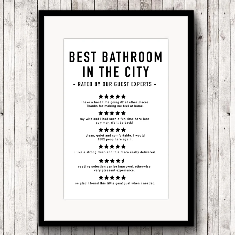 Забавные отзывы о ванной холст с цитатами принты и плакаты для комнаты
