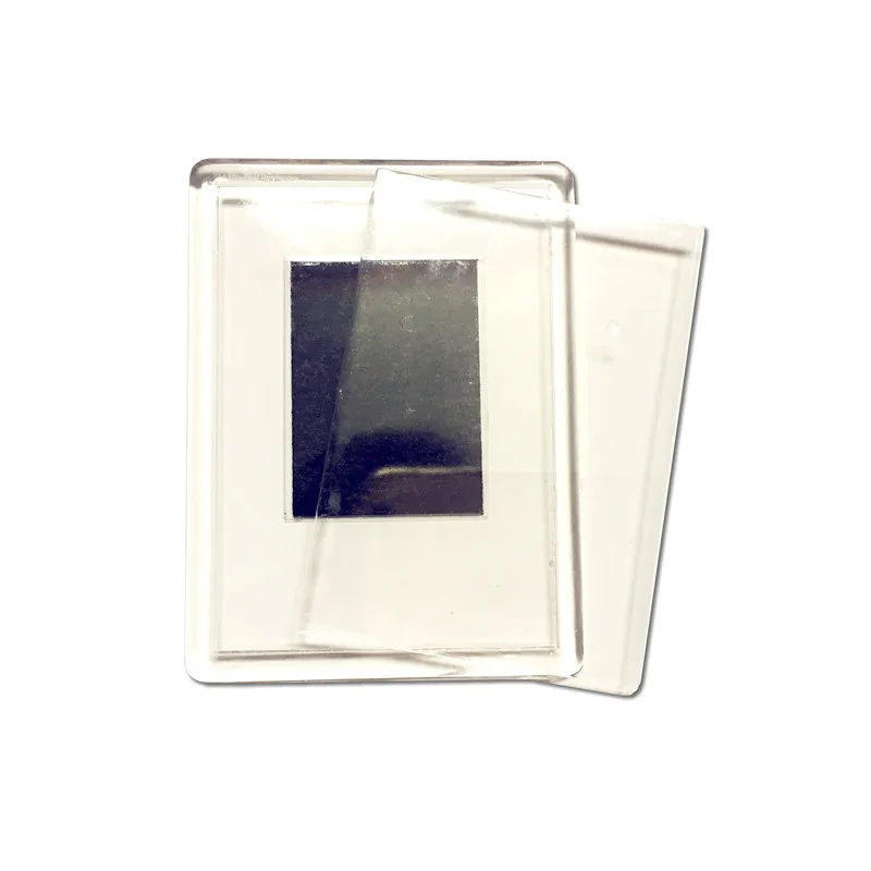 Blank Size 77x57mm Пустая прозрачная акриловая рамка на магниты на холодильник; Доступно 4 разных размера, качественная фоторамка премиум-класса - Цвет: Blank Size 77x57mm
