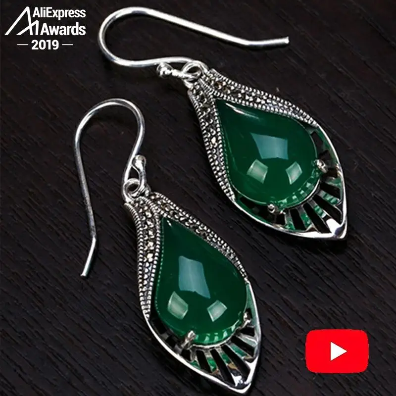 Женские серьги подвески из натурального изумруда с ракушками|Серьги-подвески| |