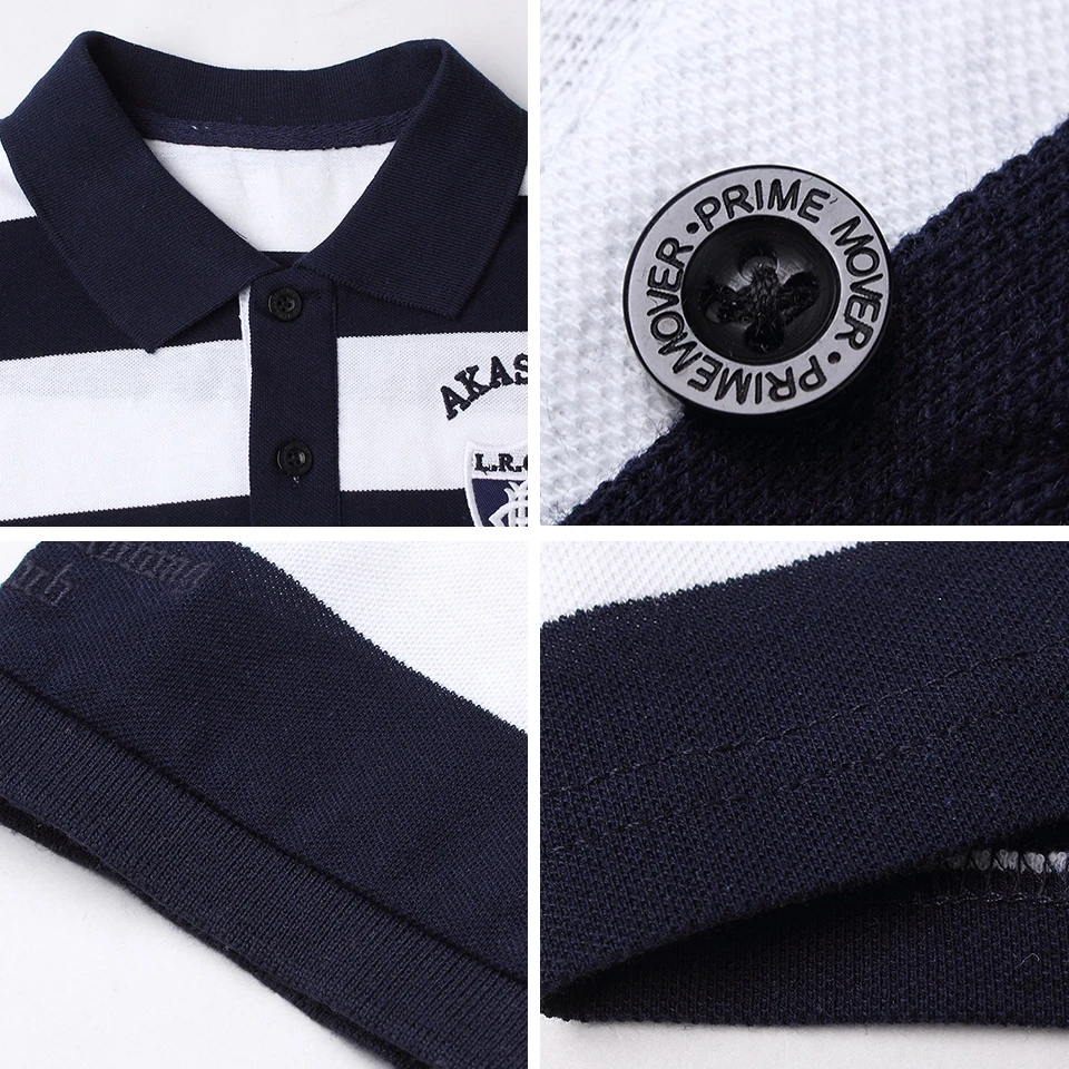 DARPHINKASA рубашка поло в полоску для мужчин Модная дышащая короткий рукав мужские