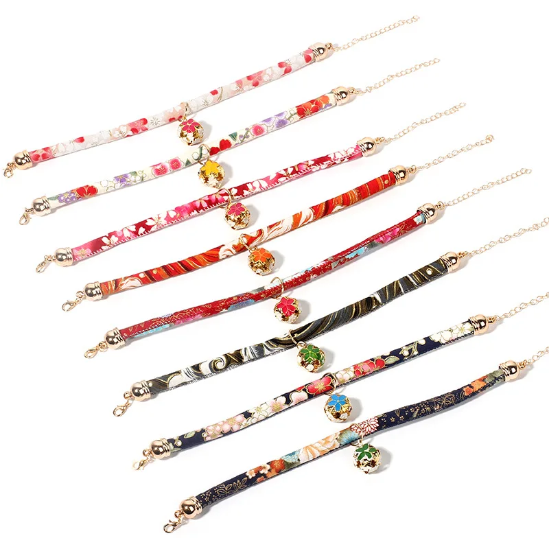 Милые ошейники для кошек ручной работы этническое печатное ожерелье с котенком