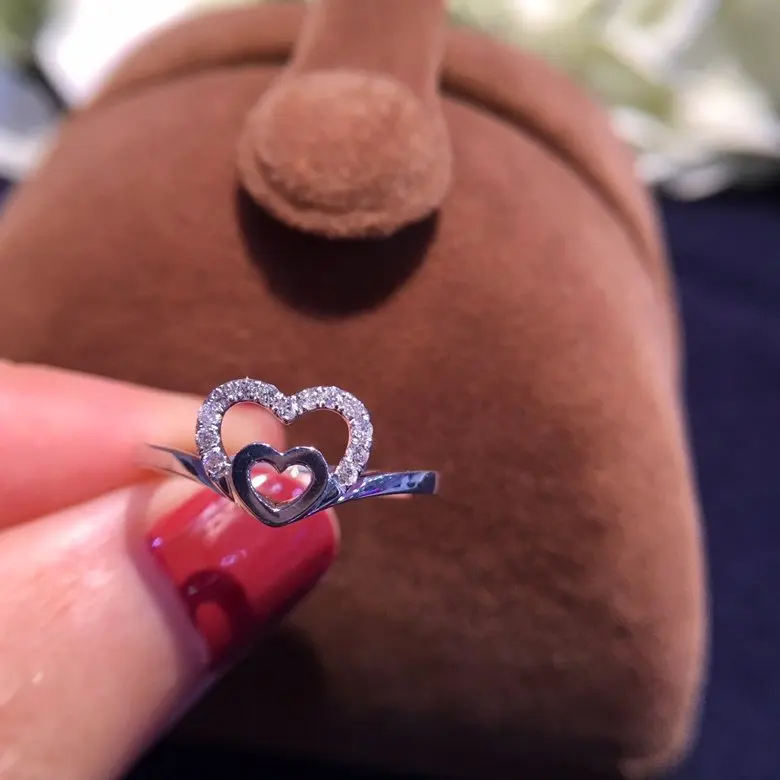 Кольцо из чистого золота 18 К с натуральным бриллиантом 2019 | Украшения и