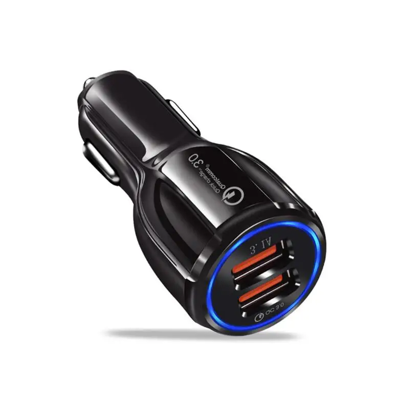 Автомобильное зарядное устройство Quick Charge 3 0 для телефона автомобильное с двумя