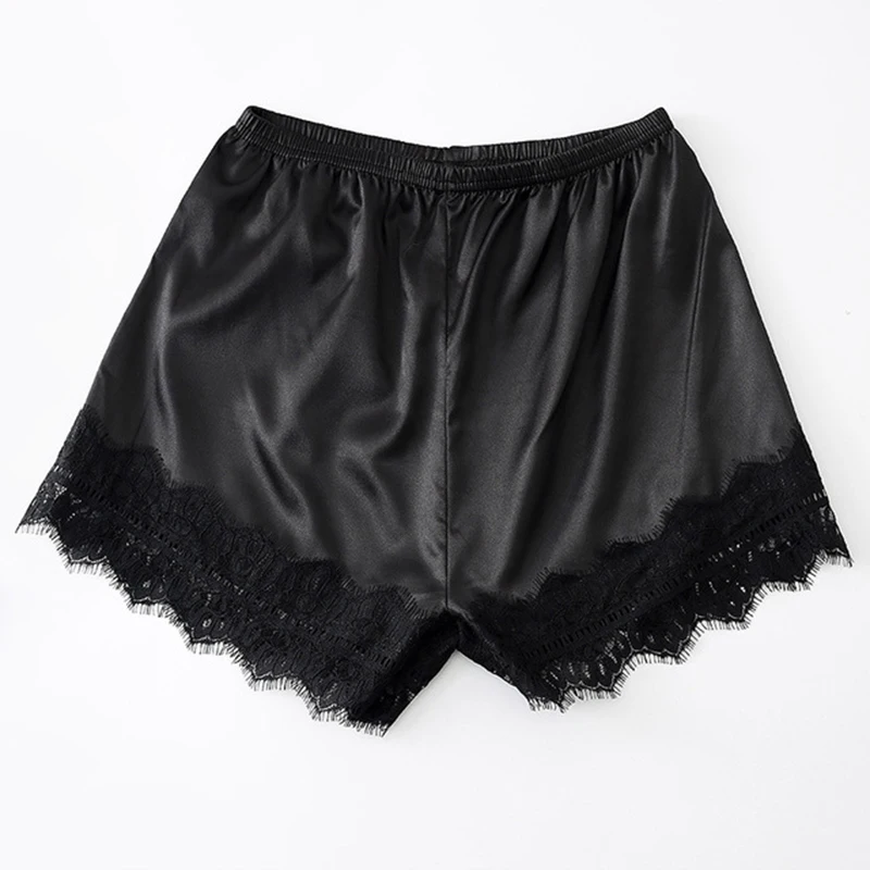 Женские Сатиновые шорты Летние повседневные с рюшами и эластичной резинкой на