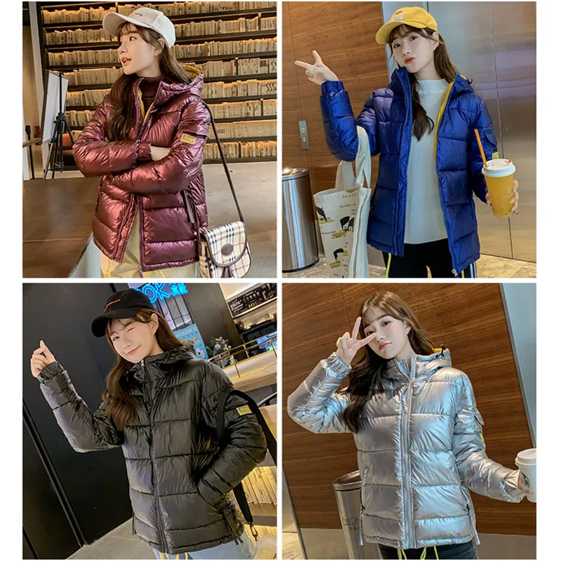 Женская одежда из хлопка 2019 зимнее пальто на молнии с длинным рукавом Однотонная