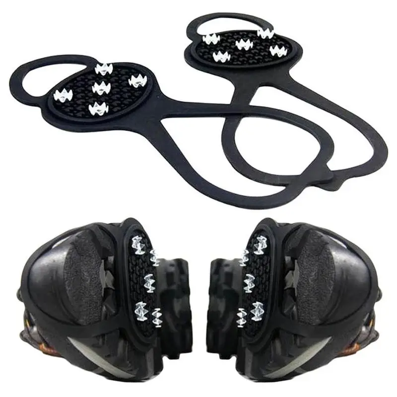 

1 pair Anti-skid crampons Gripper Spikes Universal Cleats Climbing For Non-Slip Gripper Hiking Grip Ice Non-Slip X0M6