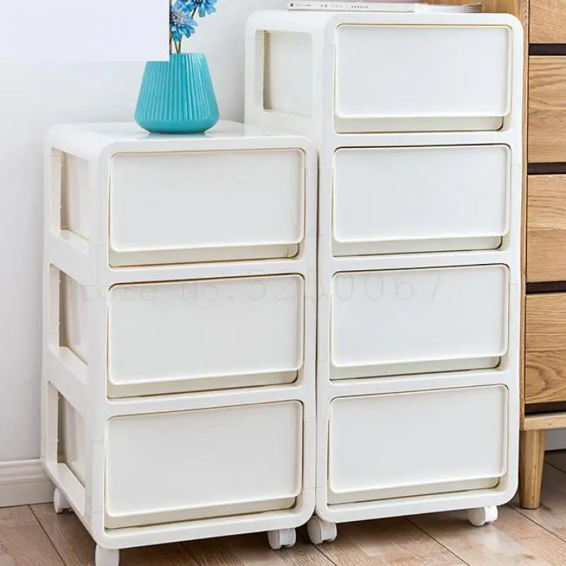 Пластиковый щелевой шкафчик с выдвижным ящиком узкий головкой для роликовой