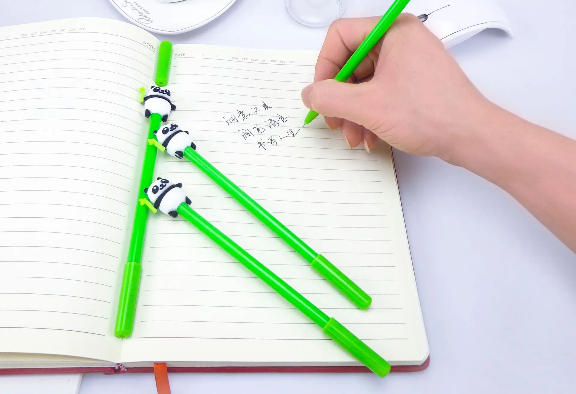 

40pcs Kawaii Gel Pens Creative Lovely Panda Pens for School Office Supplies Cute Stationery Animal Pen 0.38mm Kids Halloween Pen