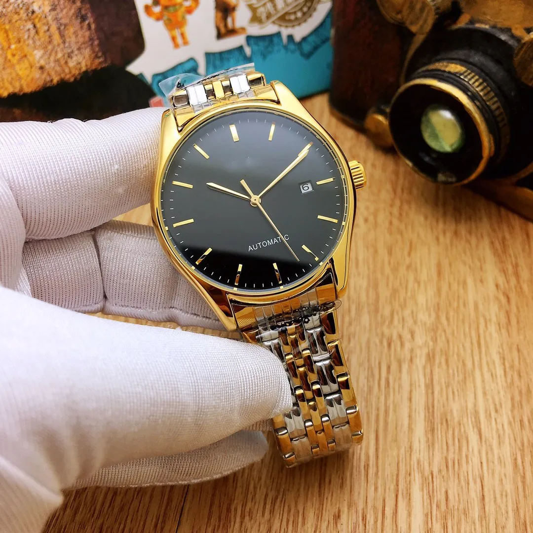 

Foreign Trade Network Explosion Fashion Fully Automatic Mechanical Steel Business Watch for men