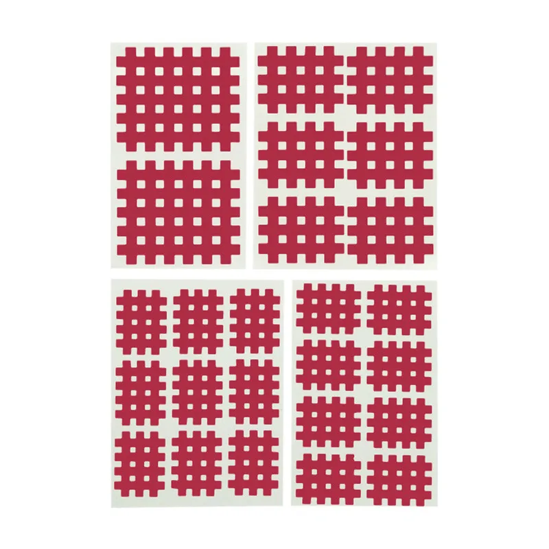 Red 8 stickers 6 цветов дышащая спортивная лента крест физиотерапия мышцы патч суставы защита связок - Цвет: Red 8 stickers