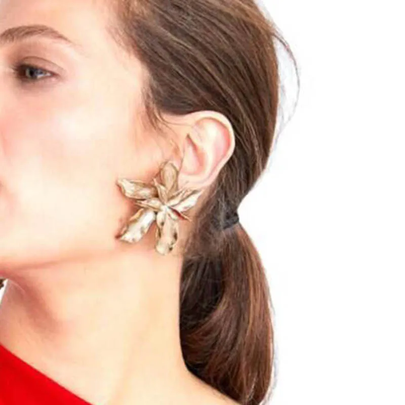 

Exaggeration Fashion Big Flower Pendientes Earrings Ladies Statement Pendant Earrings For Women