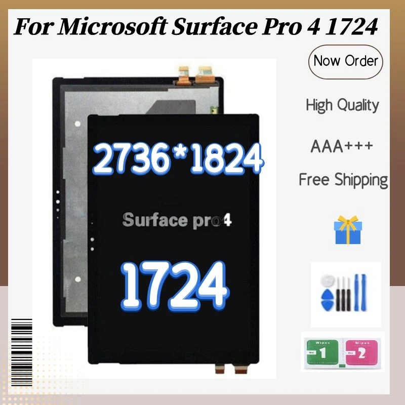 

Оригинальный сменный дисплей для Microsoft Surface Pro 4 1724 LCD дисплей кодирующий преобразователь сенсорного экрана в сборе для Surface Pro4 LCD