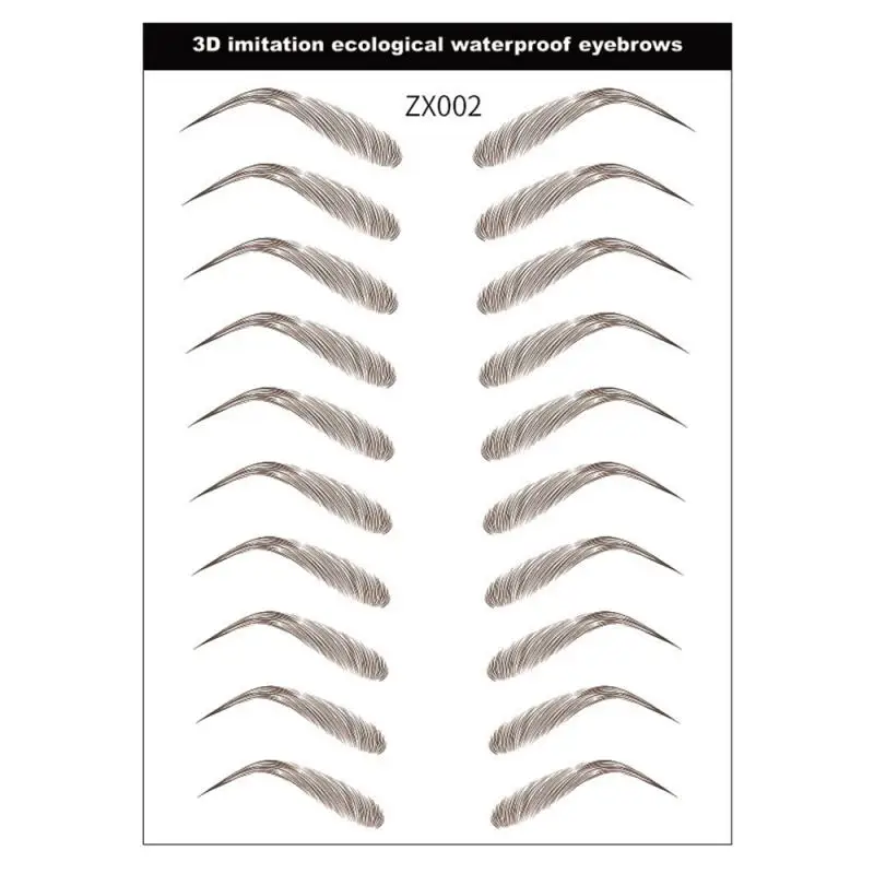 9 видов стилей одноразовые 4D тату-наклейки для бровей Аутентичные имитация