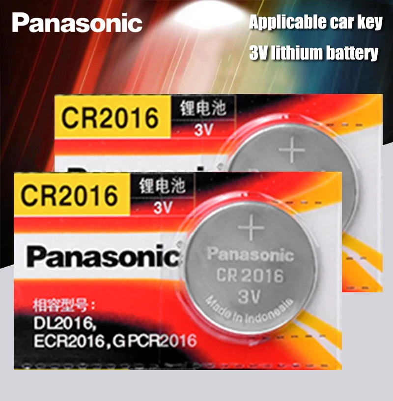 Литиевая батарея Panasonic 2 шт./лот 3 в cr2016 кнопочный Аккумулятор для часов монетные