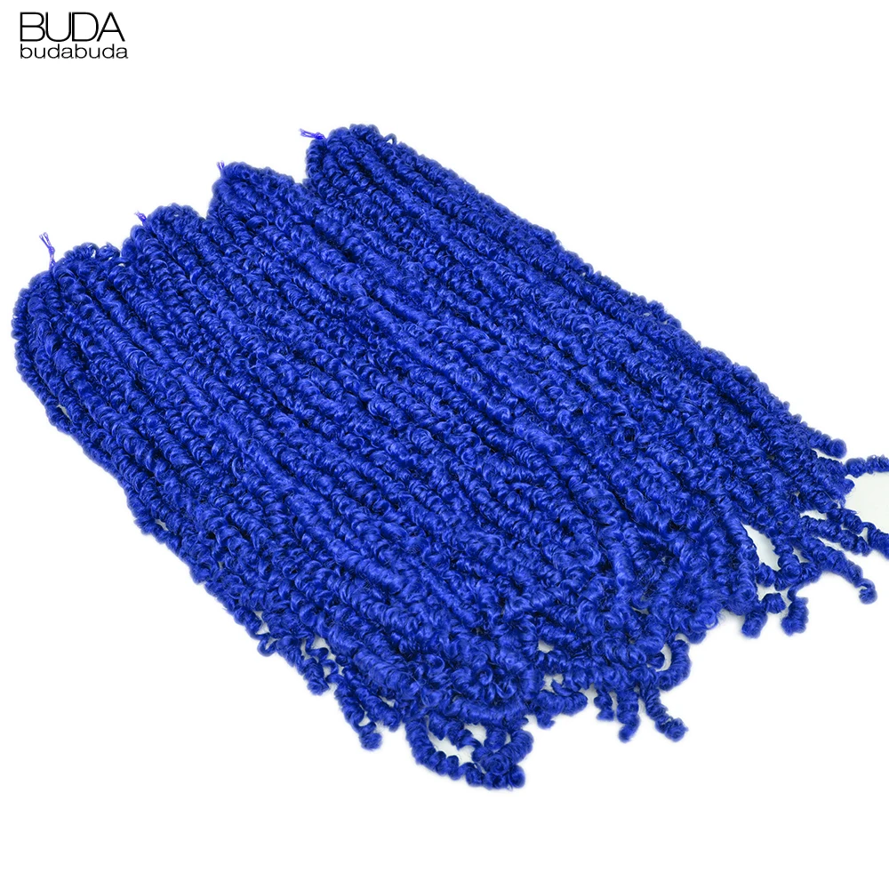 

Passion Twist Hair Extensions Synthetic Afro Curl Crochet Hair Kinky Curly Spring Twist Locs For Women Pure Color Blue Purple