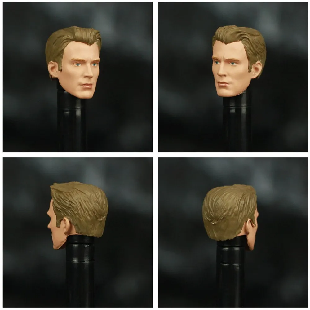 

Avengers Endgame Captain America 6" Action Figure KO's Marvel Legends Custom Steven Rogers Mjolnir Worthy Captain Head Doll Toys