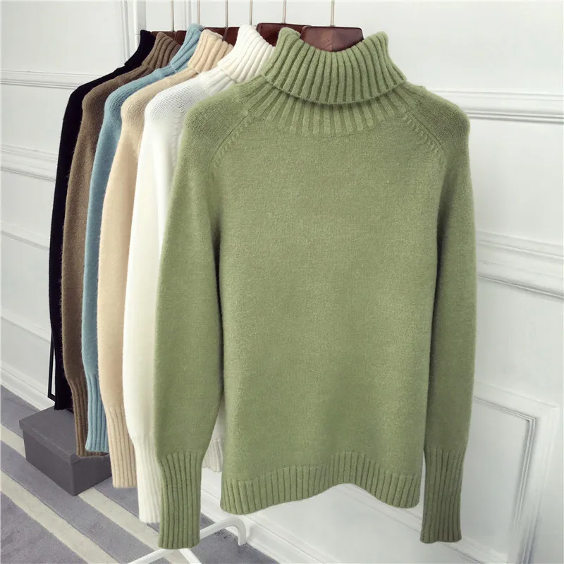 

Thick Turtleneck Warm Women Sweater Autumn Winter Femme Pull High Elasticity Soft jumper Female befree Knitted Pullovers Sweater