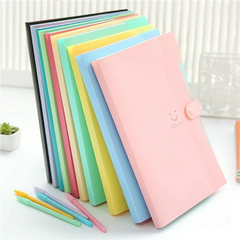 

6 Pcs Expanding Files Box Accordion Folder A4 Letter Size Expandable File Storage Box with Lid, 5 Pcs A & 1 Pcs B