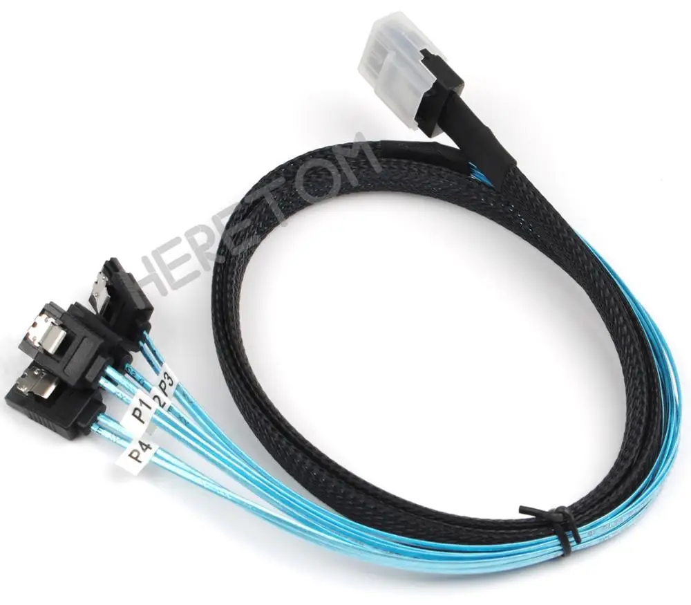 1M SAS sata кабель Mini-SAS SFF-8087 до 4 SATA Mini 4i SFF8087 36P 7P для передачи данных на жестком диске 100