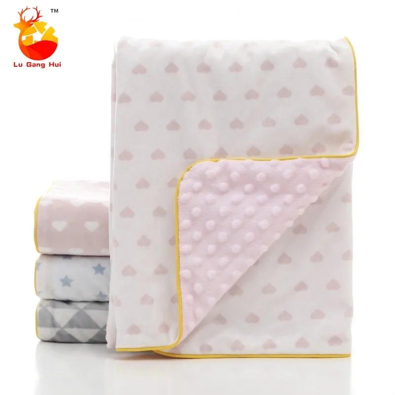 

Newborn Double Layer Super Soft 100% Cotton Knitted Printing Blanket Baby Home Comfortable Children Stroller Bedding Accessory