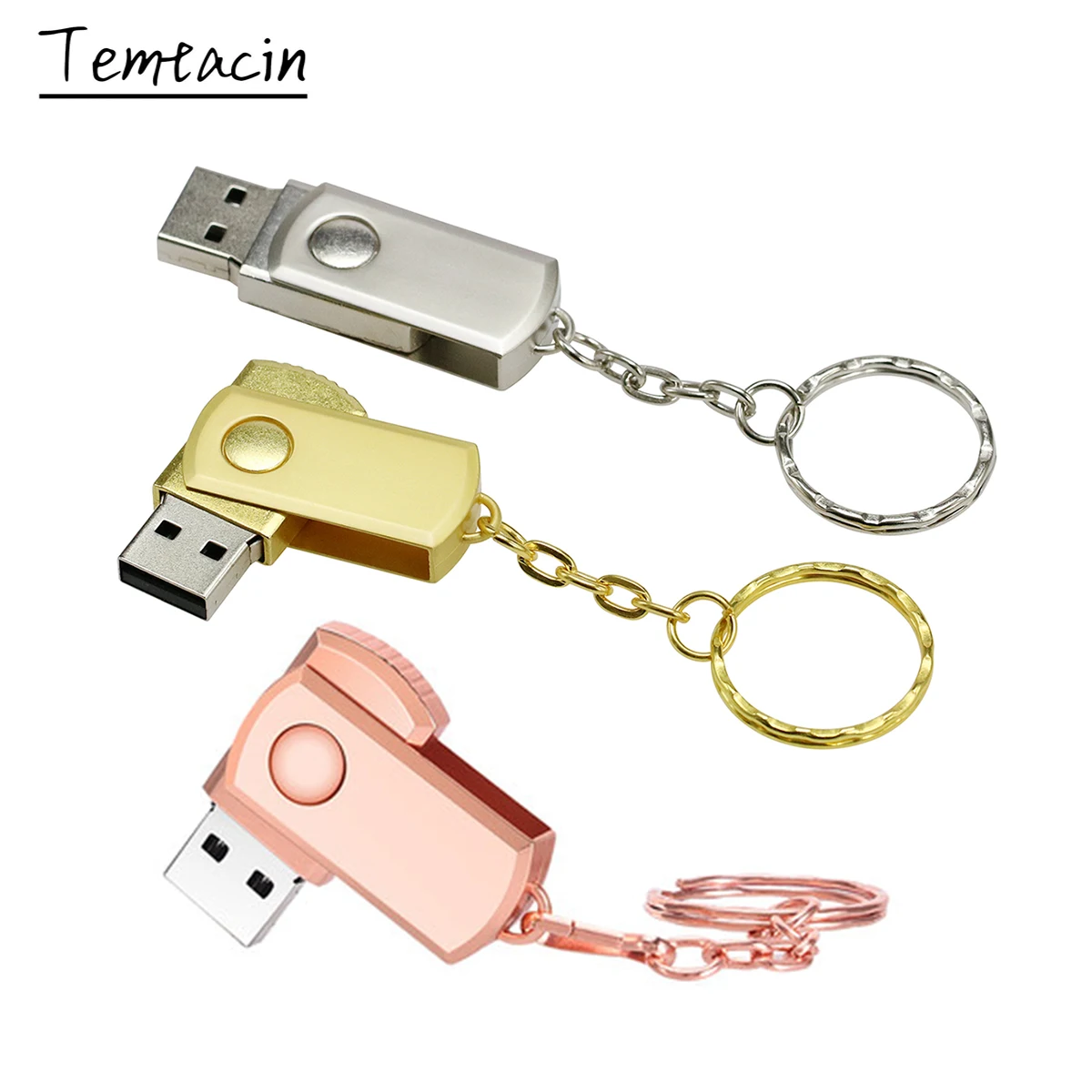 

10PCS Metal USB Flash Drive 8G 16G 32GB 64GB 128GB Pen Drive 256GB Pendrive Memory Stick Drives U Disk Waterproof Storage Device