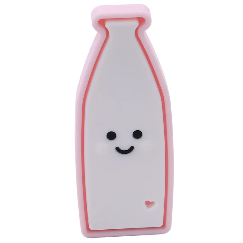 Nursing Natural Silicone Toys Cute Baby Teether Milk Bottle Shape Teething Organic Safe Nursing Baby Teethers