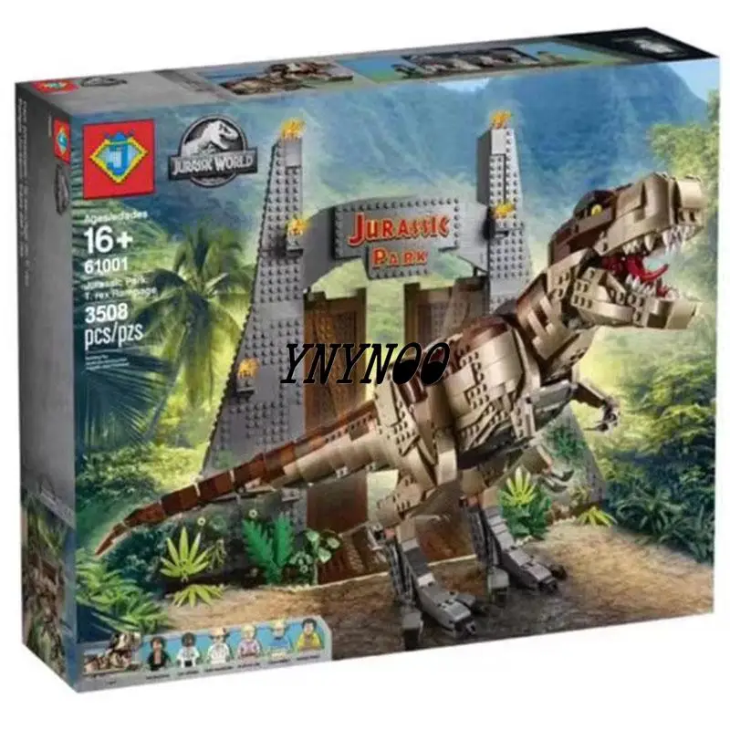 Строительные блоки Мир Юрского периода T.REX 2 фигурки динозавров Lepining 75936 игрушки