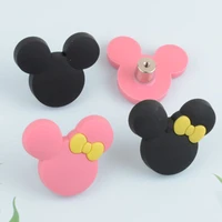 creative cartoon environmental protection silicone childrens room door handle pink red black drawer shoe cabinet knob handle