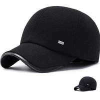 new autumn winter fashion trend simple design dad hats for women men outdoor warm baseball cap sunshade ear protection bonnets
