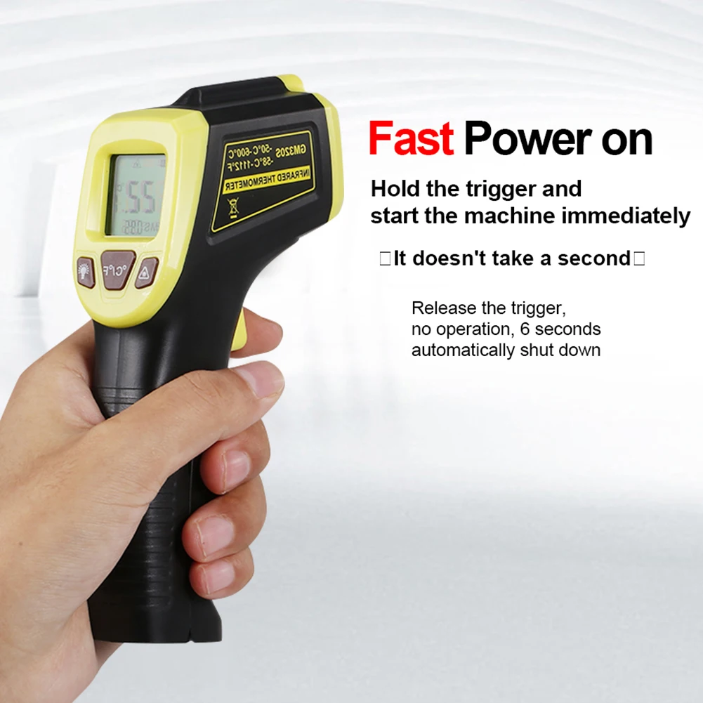

Infrared Thermometer Temperature Testers Guns Non-Touch Non-Contacting Digital IR Laser Thermometer -58℉ To 1112℉ -50~600℃