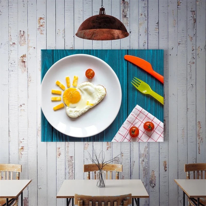 Постеры для кухни пиццы Гамбурга Западная еда 60*40 см Картина на холсте вкусная