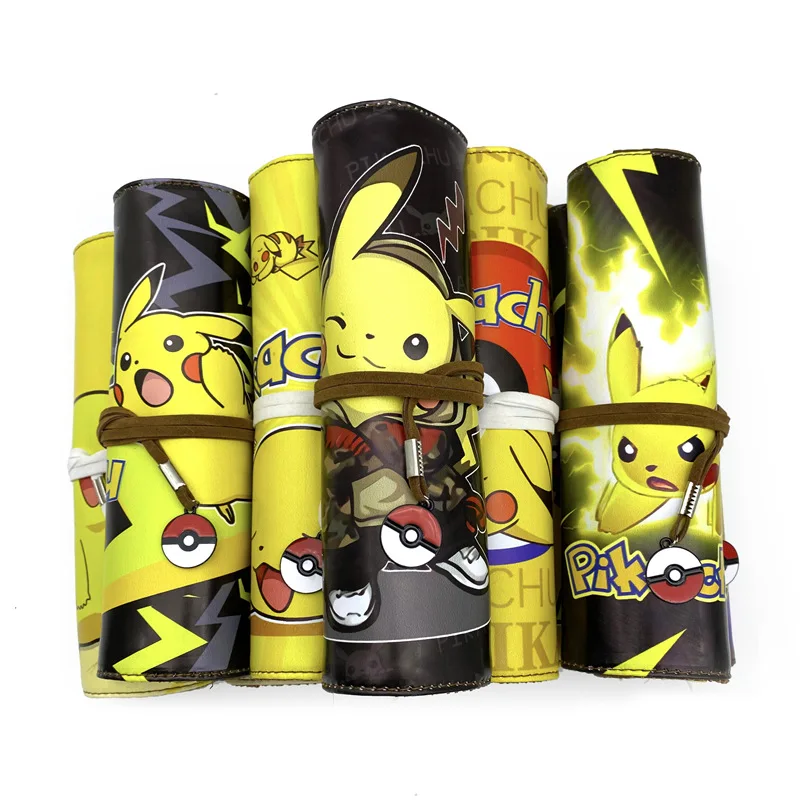 

Pokemon Pikachu Roll Pencil Case Cartoon Pencil Case School Pikachu Stationery Box Anime Pencil Purse Pencil Bag Purse Toys