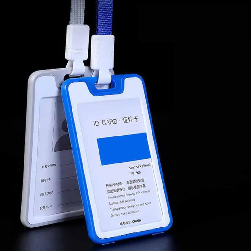 

Work Card Holders with Rope Student Plastic Card Holder Employee Name ID Business Card Cover Work Identity Badge with String