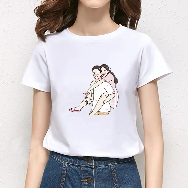 Новинка 2021 женская футболка с круглым вырезом коротким рукавом модель 90-х годов