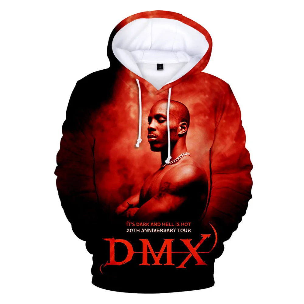 

Мужская толстовка с капюшоном, модная уличная толстовка с длинными рукавами и карманом DMX для мальчиков, детская одежда в стиле хип-хоп, топ ...