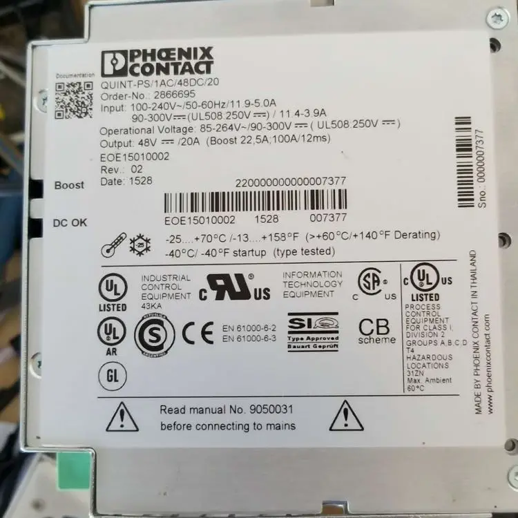 Phoenix Contact ΠΎΠ΄Π½ΠΎΡΠ°Π·Π½ΡΠΉ ΠΈΠΌΠΏΡΠ»ΡΡΠ½ΡΠΉ ΠΈΡΡΠΎΡΠ½ΠΈΠΊ ΠΏΠΈΡΠ°Π½ΠΈΡ 2866695 quint-ps / 1Ac / 48dc / 20 Phoenix Contact ΠΎΠ΄Π½ΠΎΡΠ°Π·Π½ΡΠΉ ΠΈΠΌΠΏΡΠ»ΡΡΠ½ΡΠΉ ΠΈΡΡΠΎΡΠ½ΠΈΠΊ ΠΏΠΈΡΠ°Π½ΠΈΡ 2866695 quint-ps / 1Ac / 48dc / 20