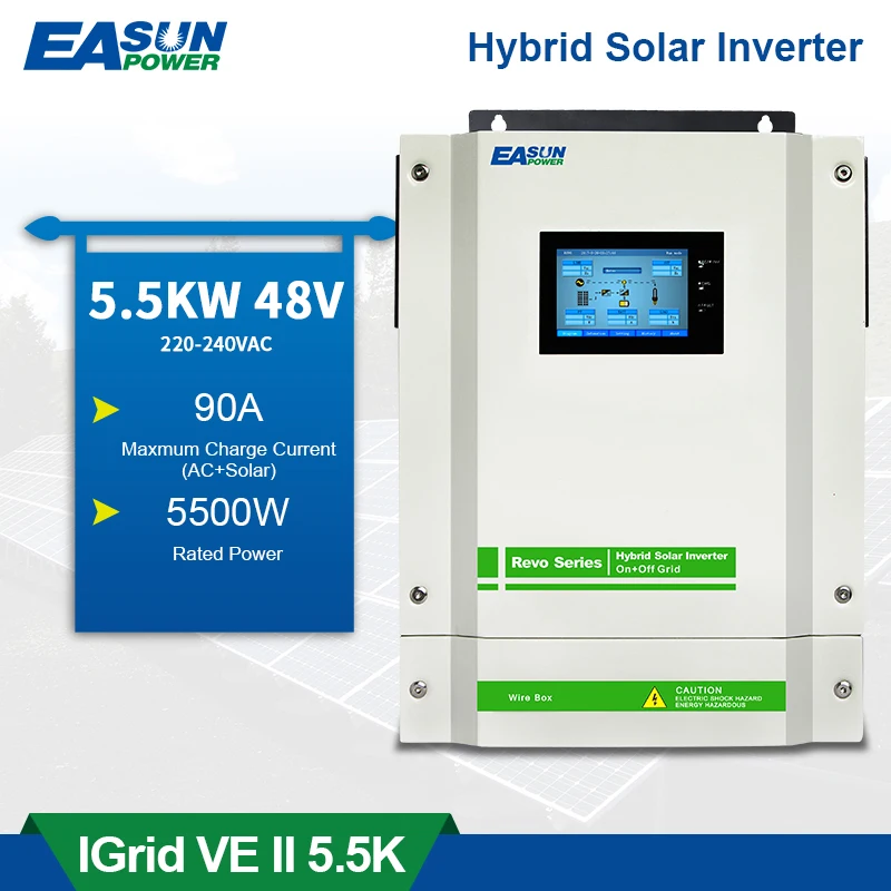 Источник питания EASUN Гибридный солнечный инвертор 5500W 90A MPPT зарядное устройство