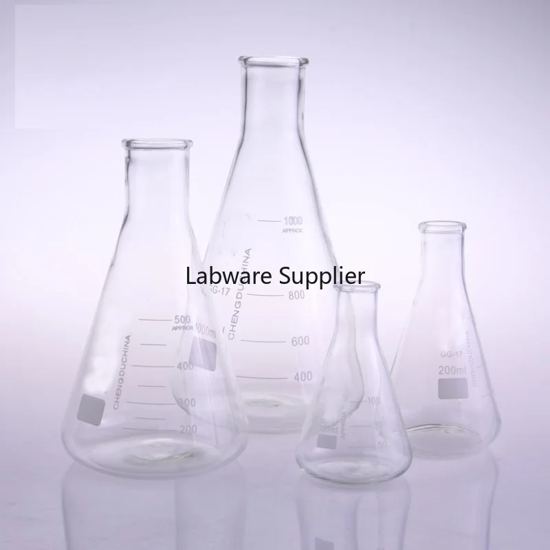 

1pc small mouth high quality triangle glass flask conical flask Erlenmeyer Flask labratory equipment freeshiping