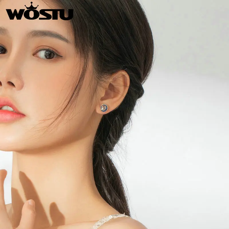 Женские серьги гвоздики из серебра 100% пробы с цирконом|Серьги-гвоздики| |