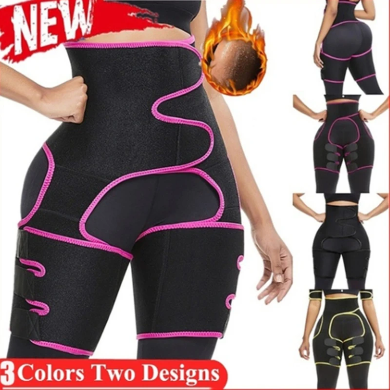 

Woman Sweat Thigh Trimmers Leg Shaper Fajas Neoprene Slimming Belt Control Panties Fat Burning Wraps Thermo Belt